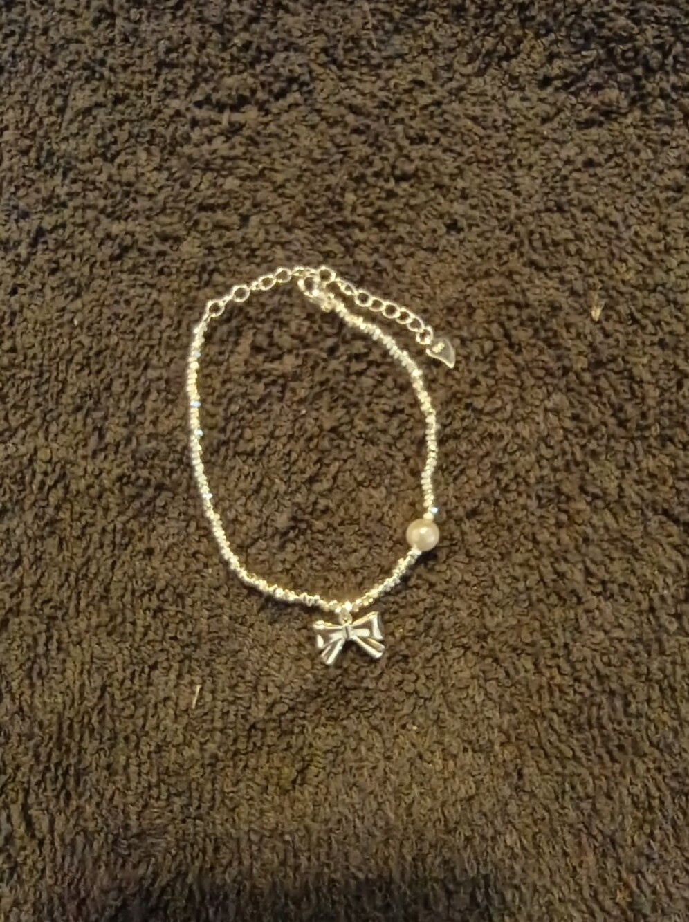 *NWOT* Sterling Silver Bow & Pearl Bracelet - Women Jewelry